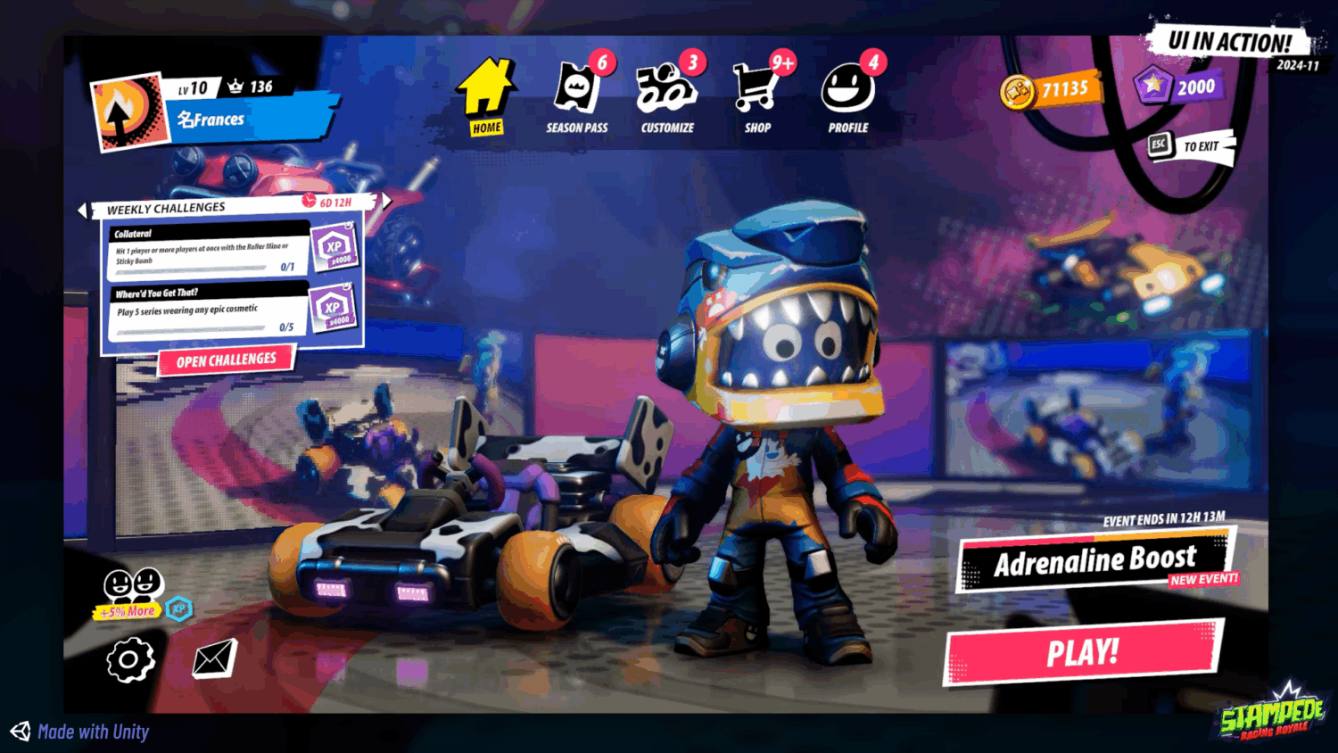 Stampede: Racing Royale - UI work